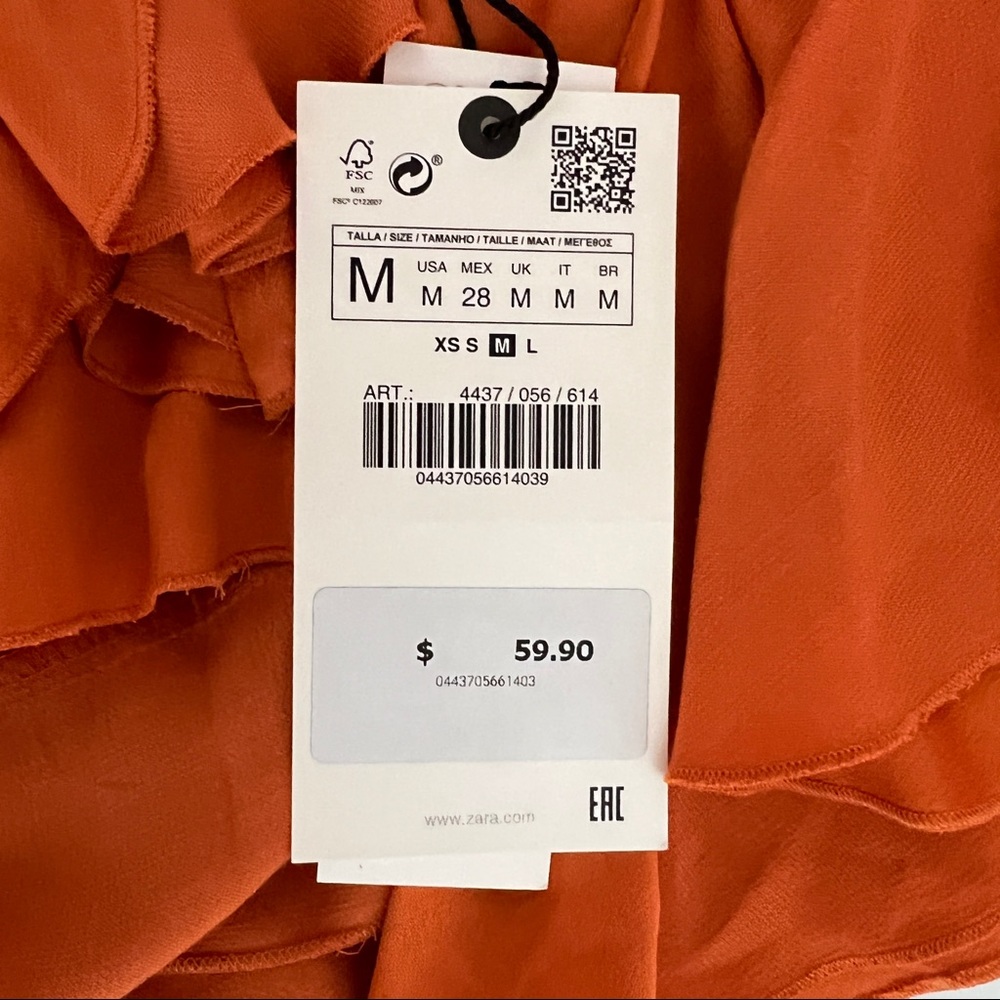 ZARA RUFFLED TOP | 4437/056 | - Picture 9 of 11